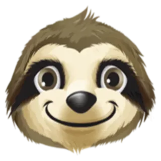 🙂 bicho-preguiça, animal, fofo, mamífero, lento, vida selvagem, preguiçoso whatsapp sticker