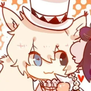 😺 cat, hat, cartoon, cute, animal, kawaii telegram sticker