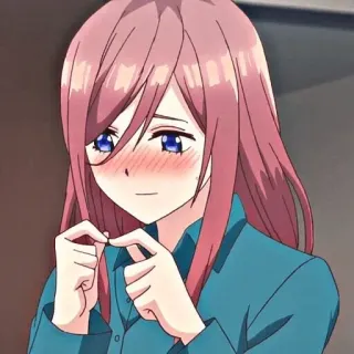 💗 Anime, Garota, Fofa, Rubor, Personagem, Ilustração whatsapp sticker