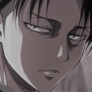 ⛓ Levi Ackerman Attack on Titan levi, attack on titan, anime, manga, character, serious, soldier telegram sticker