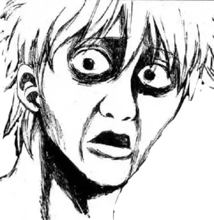 😨 动漫, 漫画, 表情, 震惊, 困惑, 害怕 telegram sticker