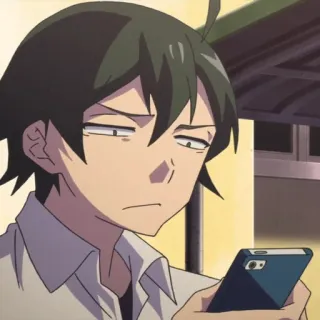 🥀 Anime, Cara, Smartphone, Desenho animado telegram sticker