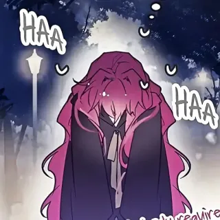 💭 HAA anime, manga, character, pink hair telegram sticker