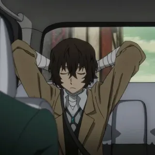 ✨ Osamu Dazai Bungou Stray Dogs อนิเมะ, Bungou Stray Dogs, โอซามุ ดาไซ, ตัวละคร telegram sticker