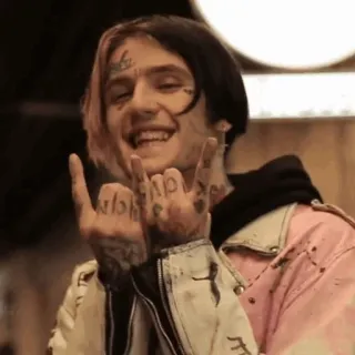 💙 Lil Peep Lil Peep, แร็ปเปอร์, นักดนตรี, นักร้อง, มือมีรอยสัก, อัลเทอร์เนทีฟ, Emo Rap telegram sticker