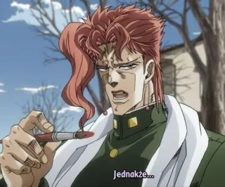 🌟 Noriaki Kakyoin JoJo's Bizarre Adventure Jednakże... Anime, Peinture, Noriaki Kakyoin, Jojo's Bizarre Adventure telegram sticker