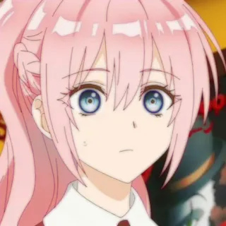 🔮 anime, ragazza, capelli rosa, carina, personaggio whatsapp sticker