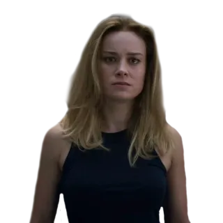 😢 Carol Danvers Captain Marvel 惊奇队长, 卡罗尔·丹弗斯, 超级英雄, 女性, 电影, 漫威 telegram sticker