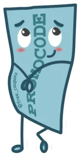 ☺ PROMOCODE Coupon, Promo, Réduction, Personnage, Offre, Économies telegram sticker