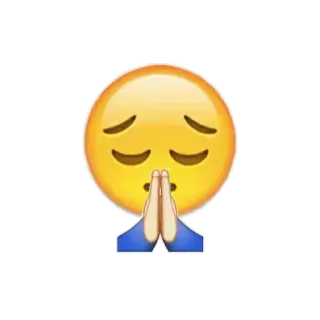 🙏 эмодзи, умоляющий, просящий, сложенные руки, молитва telegram sticker