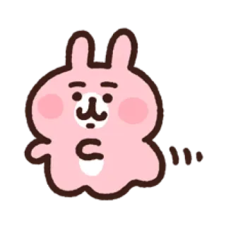 👻 いい süß, Hase, kawaii, rosa, Animation telegram sticker