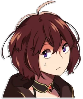 😒 Anime, Personaggio, Sticker, Carino, Arte, Cartone animato, Manga, Ritratto telegram sticker