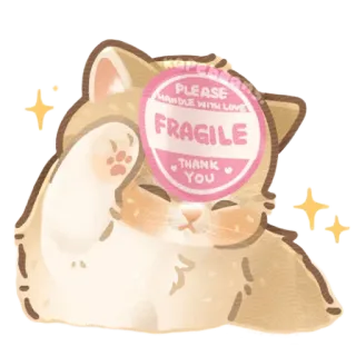 🙈 PLEASE HANDLE WITH LOVE
FRAGILE
THANK YOU kucing, rapuh, imut, perlakukan dengan cinta, stiker, hewan whatsapp sticker