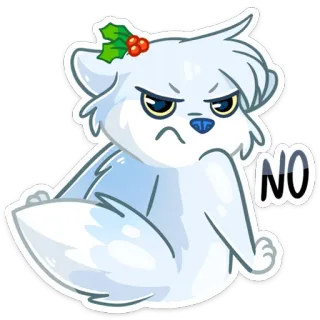 ❌ NO mèo, nhãn dán, động vật, không, dễ thương, hoạt hình, tức giận telegram sticker