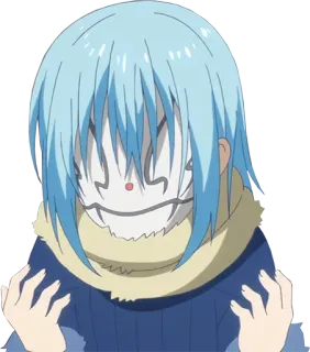 😱 Rimuru Tempest That Time I Got Reincarnated as a Slime Anime, Manga, Rimuru Tempest, Moi, quand je me réincarne en Slime, Slime, Personnage, Fantasy telegram sticker