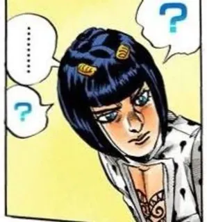 ❔ Bruno Bucciarati JoJo's Bizarre Adventure jojo, anime, frage, bruno, bucciarati, verwirrt telegram sticker