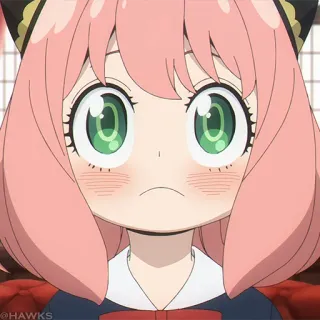 🍥 Anya Forger Spy x Family Anime, Spy x Family, Anya Forger, Carino, Cartone animato, Ragazza telegram sticker