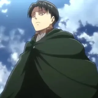✨ Levi Ackerman Attack on Titan Anime, Attack on Titan, Levi, Levi Ackerman, Pasukan Pengintai, Prajurit telegram sticker