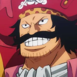 😁 Gol D. Roger One Piece One Piece, Anime, Manga, Pirate, Gol D. Roger, Personnage telegram sticker