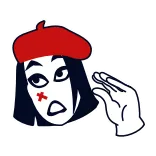 Mime Girl telegram stickers