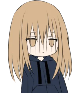 😐 动漫, 漫画, 角色, 可爱, 女孩 whatsapp sticker