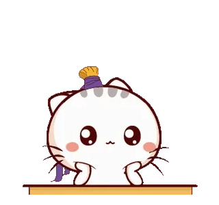 😕 gato, fofo, kawaii, animal, gatinho, adesivo whatsapp sticker