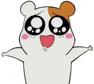 😝 chomik, słodki, anime, kreskówka, szczęśliwy, uroczy telegram sticker