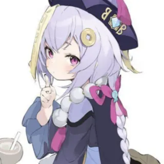 ✨ Qiqi Genshin Impact Garota anime, Loli, Fofo, Zumbi, Video game, Genshin Impact telegram sticker