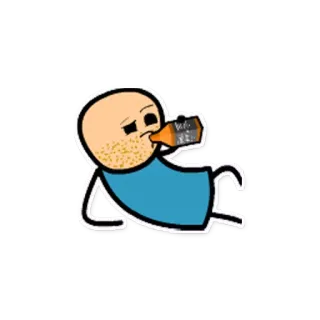 🍺 Trinken, Cartoon, Cyanide & Happiness, Strichmännchen, Alkohol telegram sticker