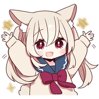 🤗 Anime, Kawaii, Dễ thương, Nhân vật, Hình dán, Phim hoạt hình, Manga whatsapp sticker