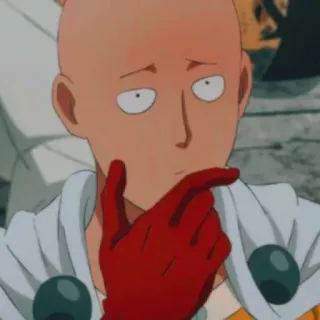 📎 Saitama One-Punch Man Saitama, One-Punch Man, Anime, Pensando, Héroe, Personaje telegram sticker