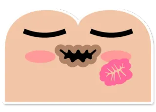 🥰 Desenho animado, Rosto, Personagem, Ilustração, Fofo, Engraçado, Kawaii telegram sticker