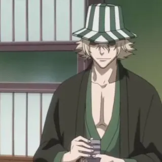 🧩 Kisuke Urahara Bleach Anime, Bleach, Kisuke Urahara, Charakter telegram sticker