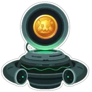 🛸 robot, coin, gold, cute, hamster, scifi telegram sticker