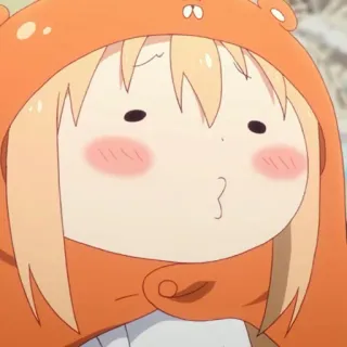 🍫 Umaru Doma Himouto! Umaru-chan Anime, Umaru, Lindo, Divertido, Dibujos animados, Sudadera con capucha, Expresión telegram sticker