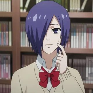 ☺️ Touka Kirishima Tokyo Ghoul 动漫, 东京食尸鬼, 雾岛董香, 角色, 女性, 校服 telegram sticker