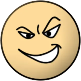 😏 이모티콘, 미소, 능글, 교활한, 얼굴, 만화, 노란색, 이모지 telegram sticker