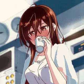 ✨ Anime, Chizuru, Boisson, Kawaii, Manga telegram sticker