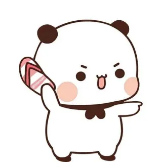 🌟 panda, cute, cartoon, animal, character, illustration whatsapp sticker
