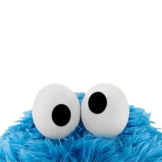 🙄 Cookie Monster Sesame Street คุกกี้มอนสเตอร์, เซซามีสตรีท, การ์ตูน, สีฟ้า, สัตว์ประหลาด, ดวงตา telegram sticker