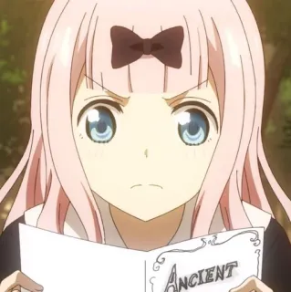 🌟 Chika Fujiwara Kaguya-sama: Love Is War Ancient anime, Chika Fujiwara, Kaguya-sama, schattig, boek telegram sticker