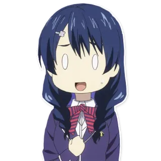 😦 anime, cartoon, girl, character, illustration telegram sticker