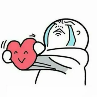 😭 piangere, cuore, triste, amore, cartoni animati, emozione telegram sticker