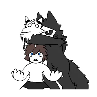 🖤 alterado, criatura, terror, monstro, transformação telegram sticker