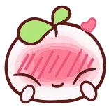 🥰 imut, merona, kawaii, hati whatsapp sticker