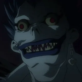 😐 Ryuk Death Note Anime, Death Note, Ryuk, Shinigami, Pegatina telegram sticker