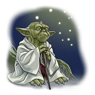 😑 Yoda Star Wars jedi, maestro, sabio, fuerza, Star Wars, alienígena telegram sticker