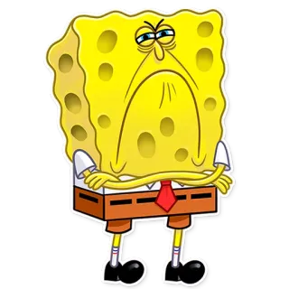 ☹️ Spongebob Squarepants สพันจ์บ็อบ, การ์ตูน, นิคเคิลโอเดียน, สพันจ์บ็อบ สแควร์แพนส์ telegram sticker