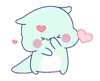 @LeninSticker || 💙Lovely Dino telegram stickers