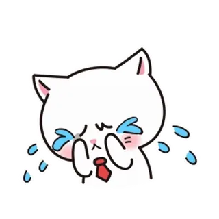 😭 gatto, piangere, triste, lacrime, kawaii, emozione telegram sticker